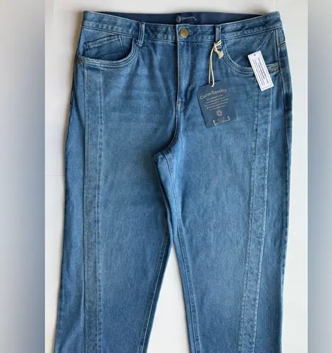 Democracy Absolution High Rise Spliced Lip Seam Straight Leg Jeans Size 14 NWT