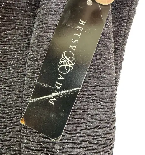 Betsy and Adam NWT V Neck Choker Glitter Long Dress Gown Black Size 12