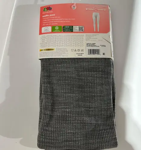 Fruit of the Loom WOMENS THERMAL PANTS SIZE XXXL 22 GRAY WAFFLE DESIGN SOFT NEW