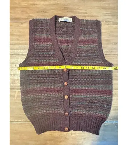 Tricots St. Raphael Vintage Wool Knit Sweater Vest Dark Academia Grandma SIZE M