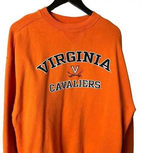Vintage 90s Virginia Cavaliers Orange Crewneck Sweatshirt L Embroidered Unisex Size L