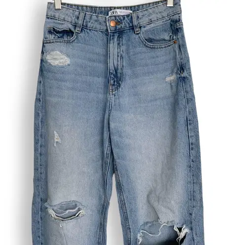 ZARA Distressed Wide Leg Jeans