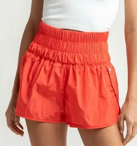 Free People FP Movement The Way Home Shorts Women's Sz Medium Red Activewear
