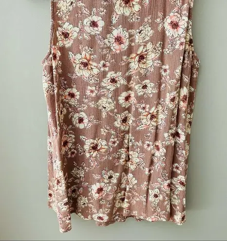 Gypsies & Moondust Floral Blush Pink Tank Top Pink Sz Medium