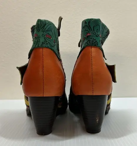 SOCOFY Women's Colorful Leather Woven Tapestry Boho Ankle Boots EU38/US7.5 Size undefined