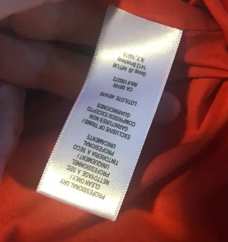 Halston Heritage Chiffon Halter Maxi Dress Sz. 16 Red Draped Neck Cockta…