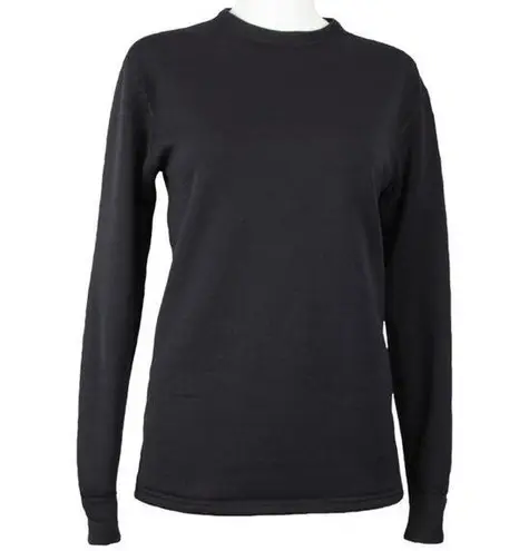 Polartec Black Long Sleeve Insulated Winter Performance Base Layer ~ Size LARGE