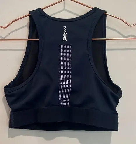 Lilybod Soul Cycle Navy Blue Purple Racerback Sports Bra