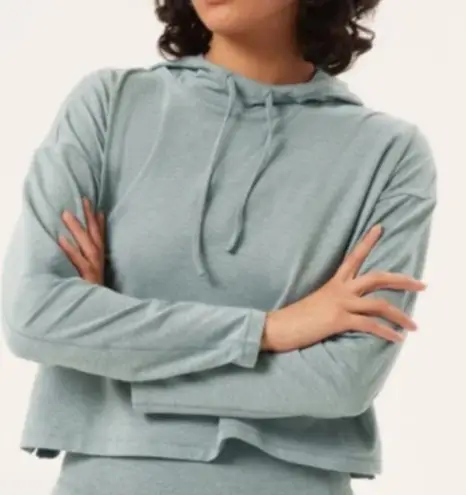 Girlfriend Collective mint green Cropped Hoodie size 4x. NWOT