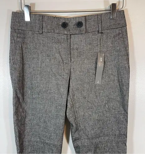 Loft NWT  Grey Slim Leg Dress Business Casual Trouser Pants Size 4P