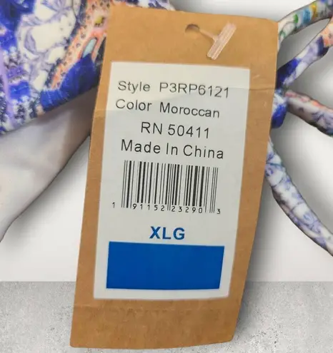 Rachel Roy NWT Moroccan Keyhold Side String Tie Bikini Bottoms Size XL