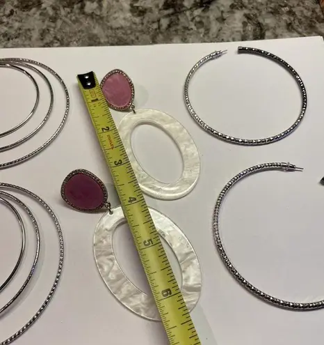 Sugarfix Lot Of 3 Large Statement Costume Earrings Pierced Dangle / Hoop 1