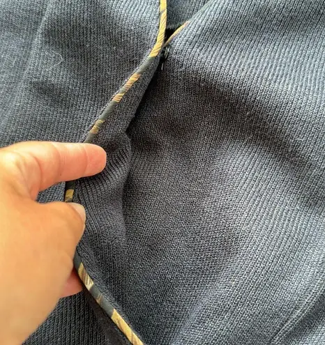 Vintage Jeffrey & Dara Wrap Style Knit Leopard Trim Sweater Black 12