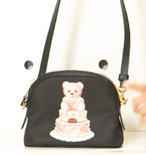 Moschino Authentic leather/texture Teddy Cake zip Crosby