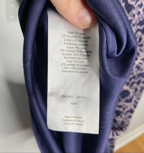 Motherhood Maternity NWT Lace Side Ruched Navy Blue & Pink Gender Reveal Dress