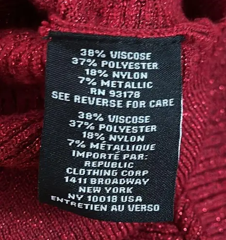 Premise Dolman Sleeve Metallic Sweater Sz M