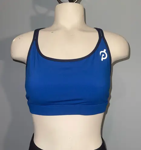 Peloton Blue Sports Bra size medium workout yoga exercise