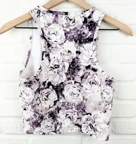 Balance Collection Mia crop tank Purple Roses sport top Size Small