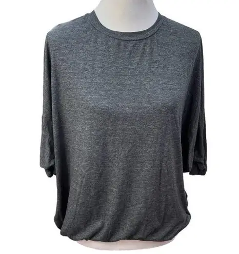 ZARA  Trafaluc Short Sleeve Blousing Shirt Dark Gray Size Small