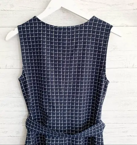 Lark & Ro Crew Split Neck Navy and White A