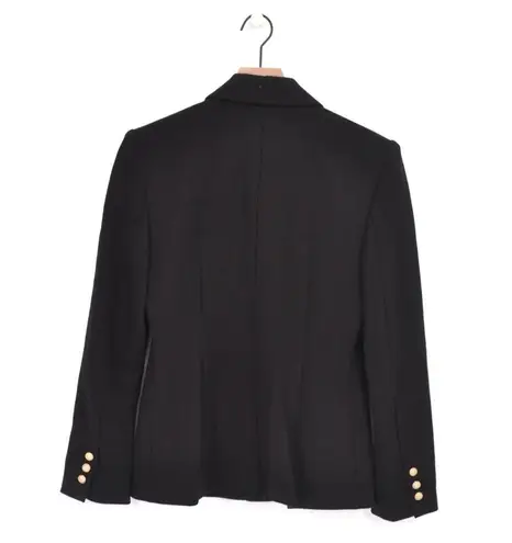 Generation Love  Gil Compact Stretch Ponte Blazer Gold Buttons Black Women's S