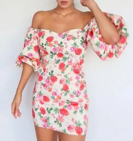 ZARA Puff Sleeve Dress Floral Multi Size XS - $45 (55% Off Retail) - From  Tasha