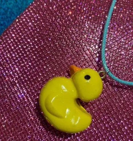 Boutique Rubber Duck Necklace Adult Baby Shower Gag Gift Pregnancy Gender Reveal Kawaii