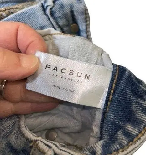 PacSun Eco Light Blue Distressed Mom Jeans 27