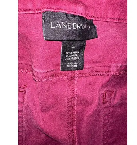 Lane Bryant  Pants Size 22 Plum Cotton Flared Pockets Modal Spandex