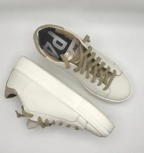 P448 gold and white classic platform Thea Wilder Sneaker size 41 / US 10.5 W