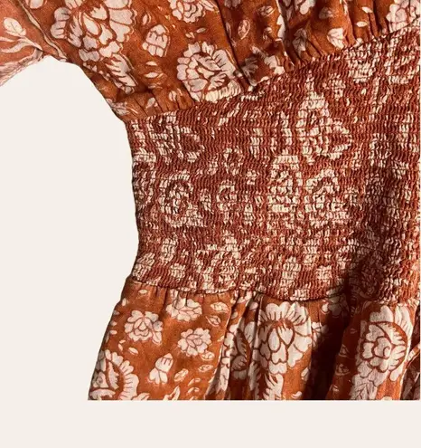 Cleobella Printed Jess Wide Leg V-Neck Short Sleeve Jumpsuit Size XS