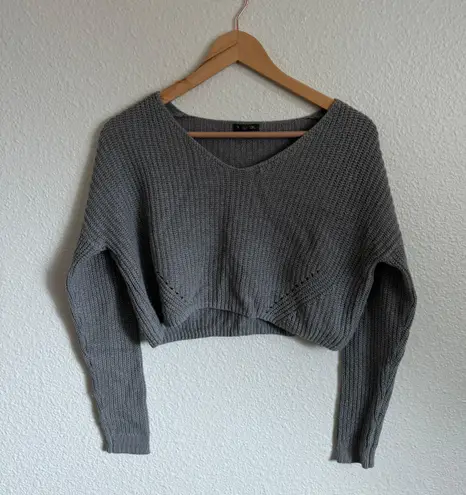 Target Cropped Gray Sweater