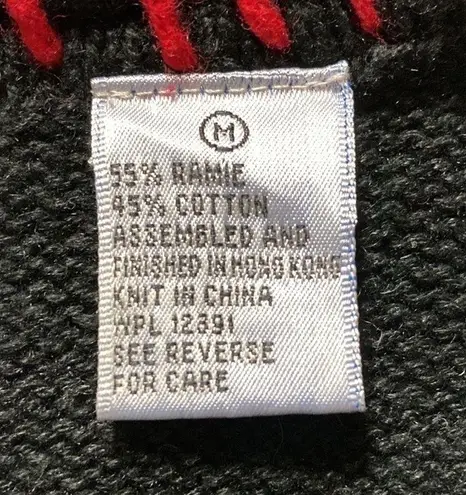 Signatures by Northern Isles Hand Embroidered Christmas Sweater Vest Black Size M