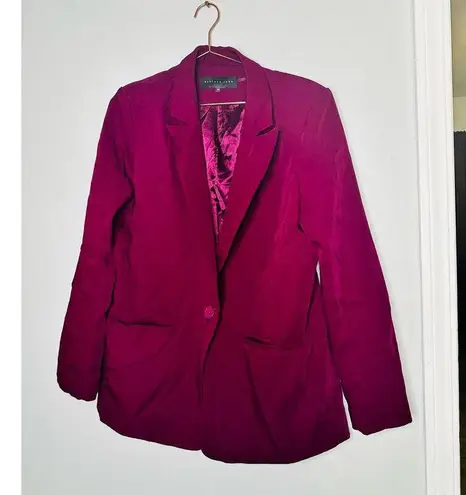 Endless Rose Purple Crepe Front Button Closure Jacket Blazer Size Medium