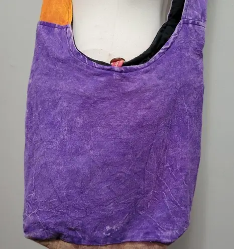 Colorful boho razor cut crossbody sling cotton bag