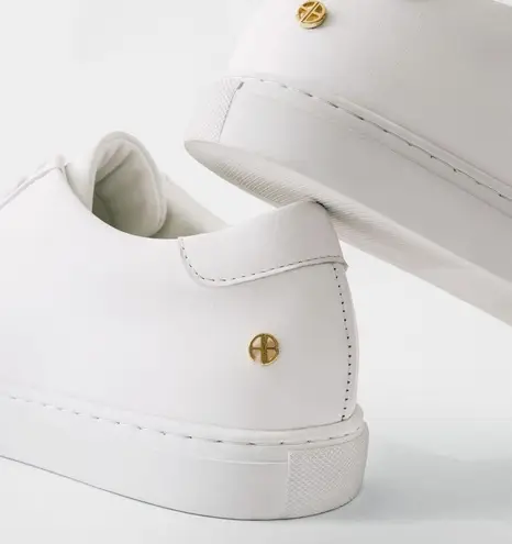 ANINE BING NWT Liane Low Top Leather Sneakers White Size 10 EU 40