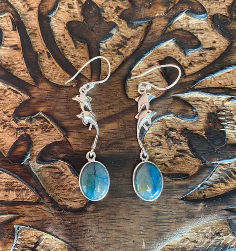 Sterling Silver Quantum Quattro Solid Dolphin Earrings