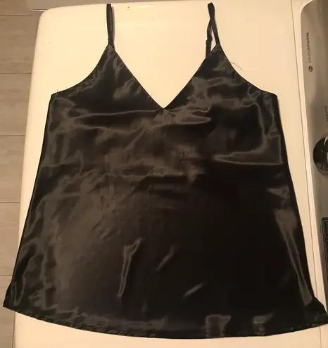 Sans Souci black satin camisole top size M