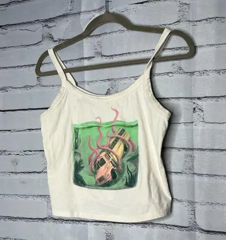 Melanie Martinez Trilogy Tour Crop Top M Spaghetti Strap CryBaby Tentacle Grunge White Size M
