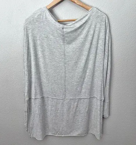 Free People WE THE  | Heather Gray Oversized Shirt Top Lightweight | Size Medium