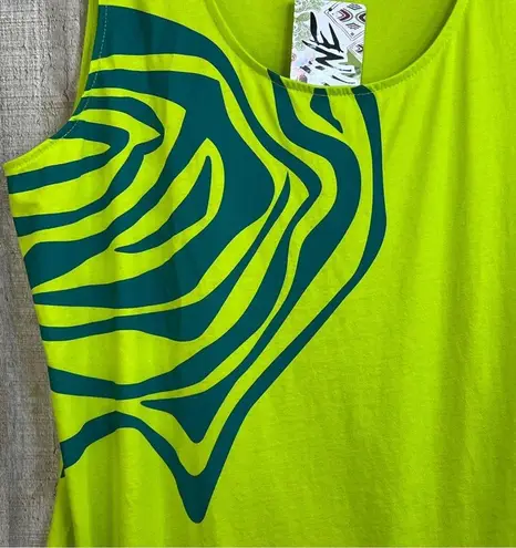 Coline Size 3XL Lime Green with Multicolored Designs Tank Top New With T…