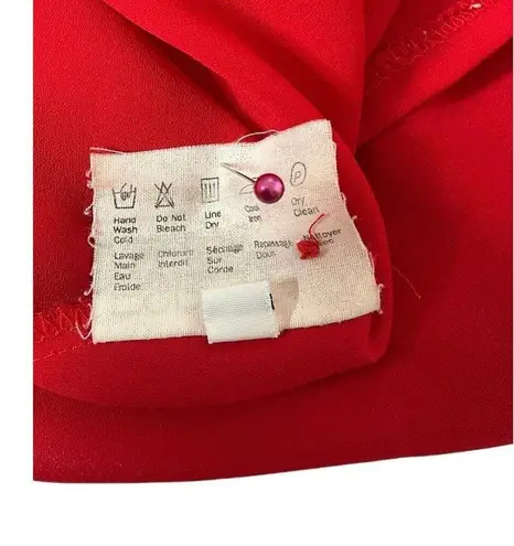 Esprit Women Size Small Vintage Red Button Up Shirt Collared 11-564