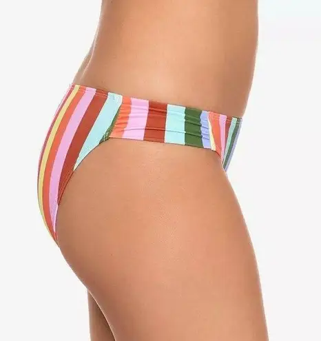 Salt + Cove New Cabana Stripes Shirred Tab Side Hipster Bikini Bottom Size Large