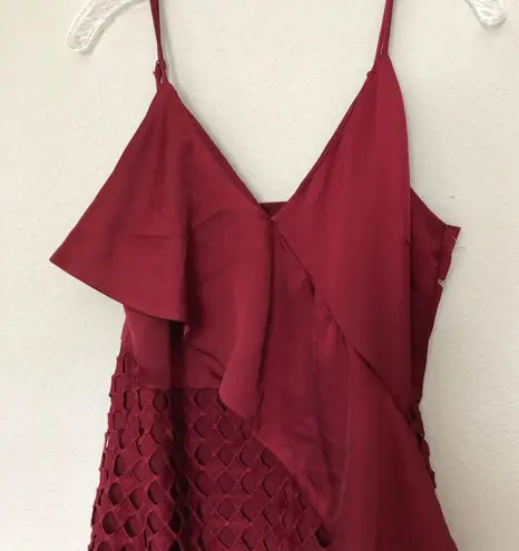 Lucy Paris NWOT Ruffle Red Lace Dress