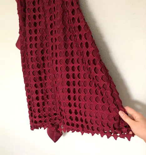 Lucy Paris NWOT Ruffle Red Lace Dress