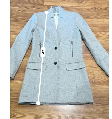 Veronica Beard gray dickey compatible Melange Wool Cashmere Blend coat size 4