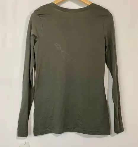 Caslon Women’s Casual Long Sleeve Tee Shirt Grey Beluga Size Small NWT FLAW