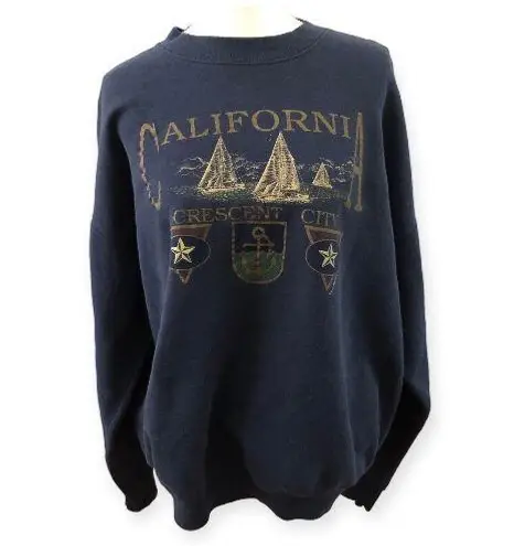 Vintage California Crewneck Sweatshirt Blue Size XXL