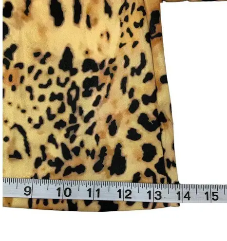 Half Heart Women's Animal Print Stretch Pants Brown Size M