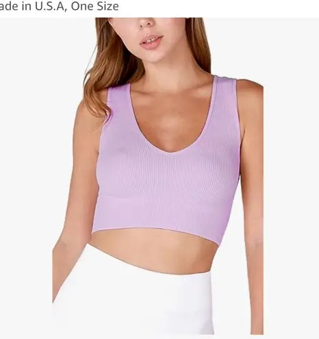 NIKIBIKI Purple Crop Tank Top Fitted